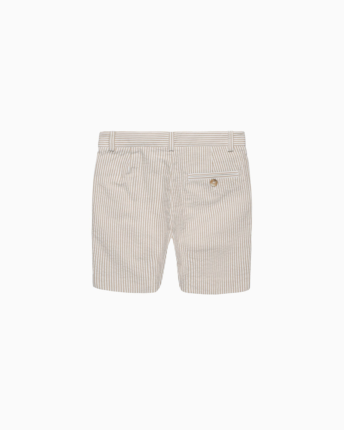Trotters Heritage Shorts Theo Tailored Shorts in Oatmeal Stripe