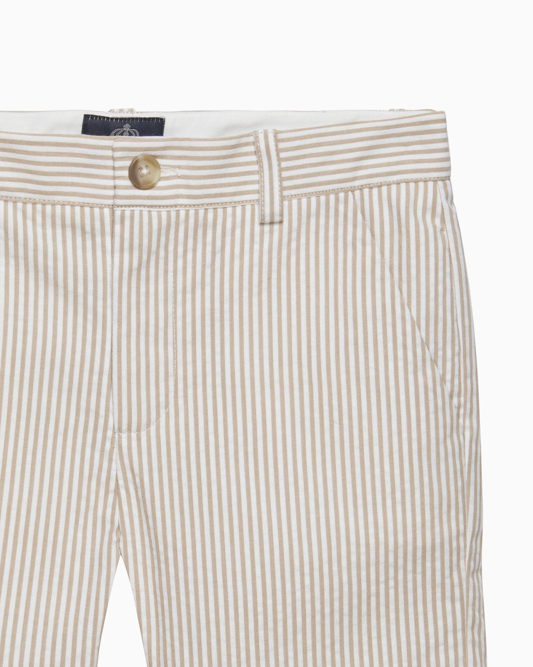 Trotters Heritage Shorts Theo Tailored Shorts in Oatmeal Stripe
