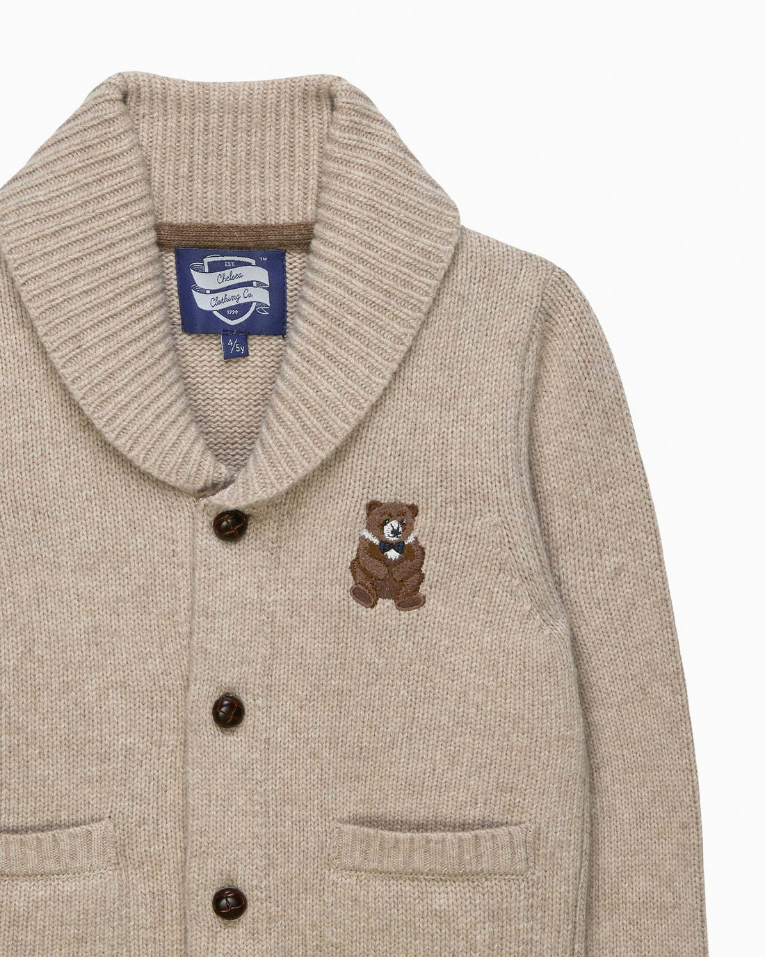 Chelsea Clothing Company Jumper Timothy Teddy Shawl Collar Jumper