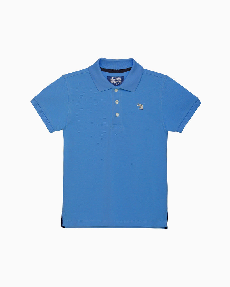 Chelsea Clothing Co Top Harry Piqué Polo in Sky Blue