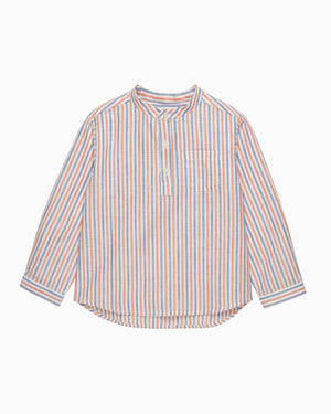 Chelsea Clothing Company Shirt Oscar Shirt in Orange/Blue Stripe