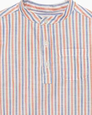 Chelsea Clothing Company Shirt Oscar Shirt in Orange/Blue Stripe