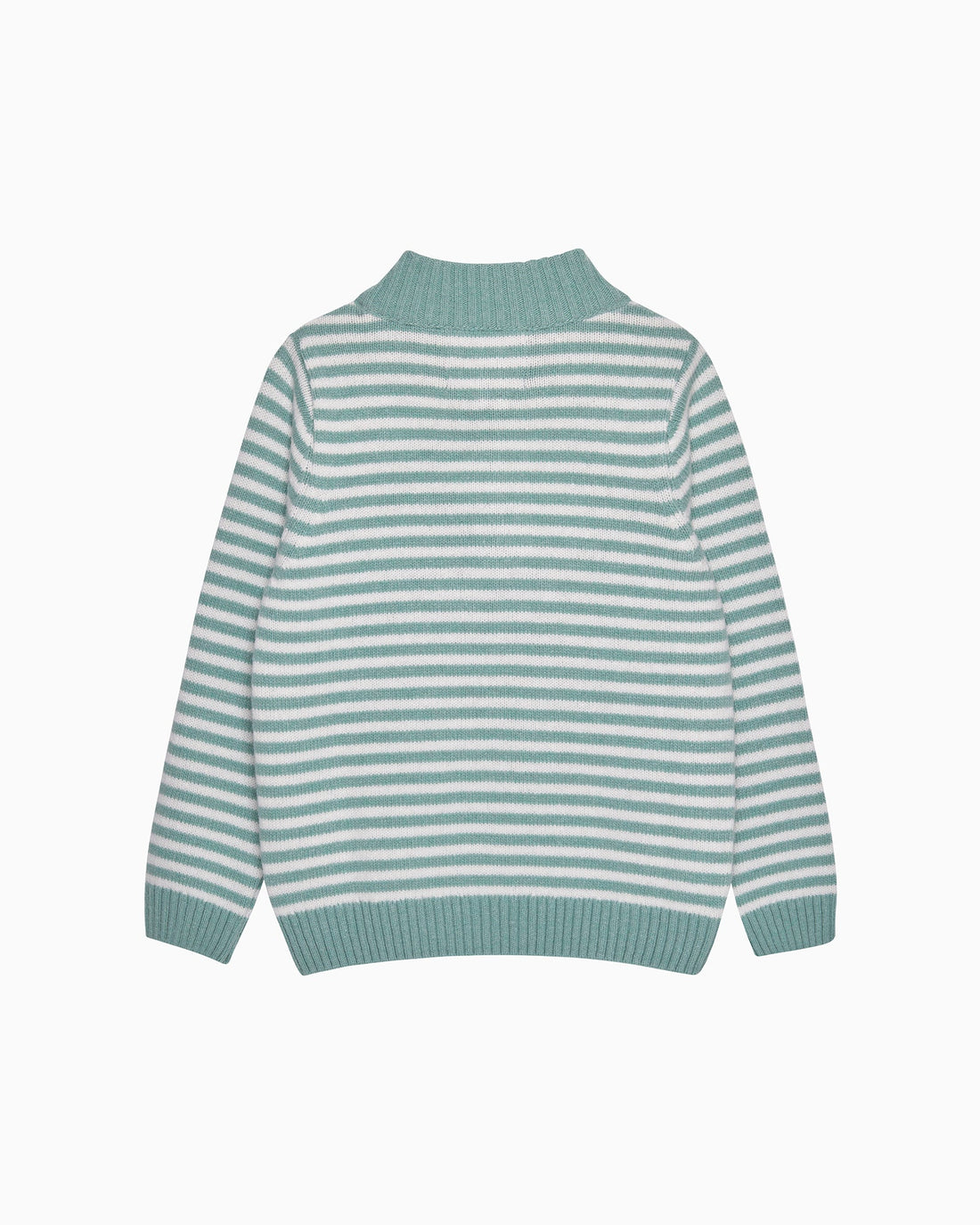 Chelsea Clothing Company Jumper Calum Half-Zip Jumper in Sage Stripe