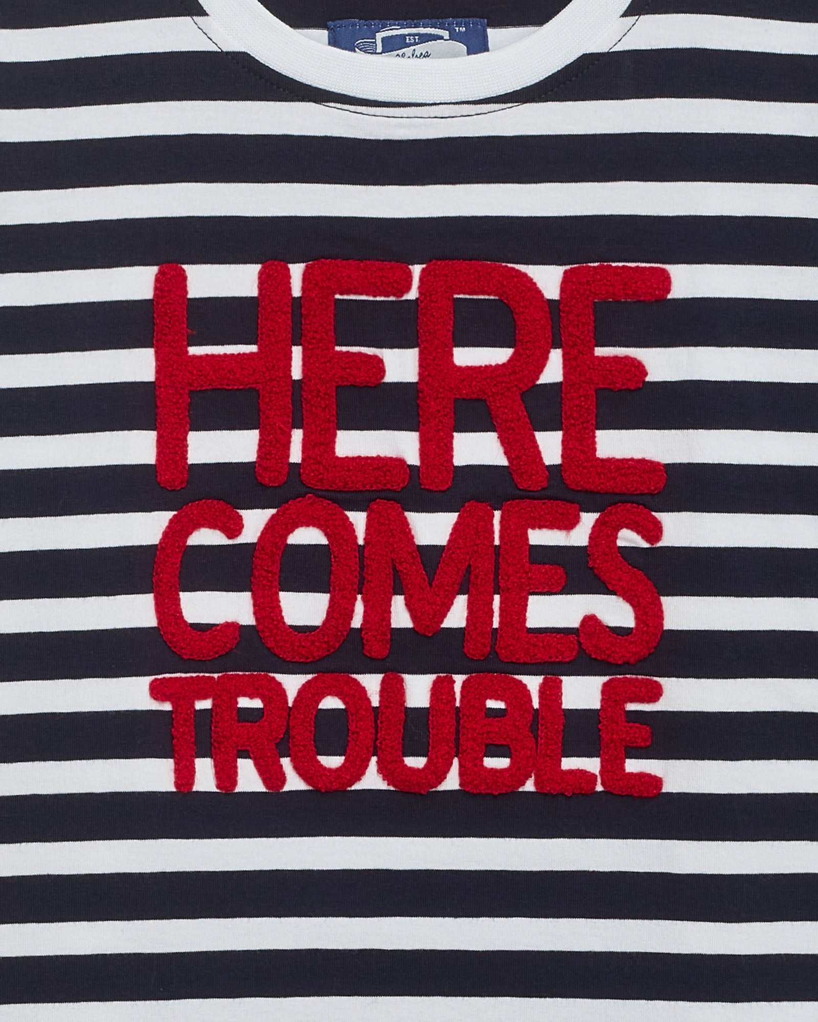 Noppies Damen Langarmshirt 'Here Comes Trouble' | 95% Baumwolle, 5% Elasthan | Lässiges Shirt
