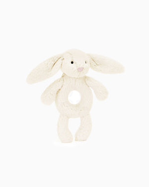 Jellycat Toy Jellycat Bashful Bunny Ring Rattle in Cream