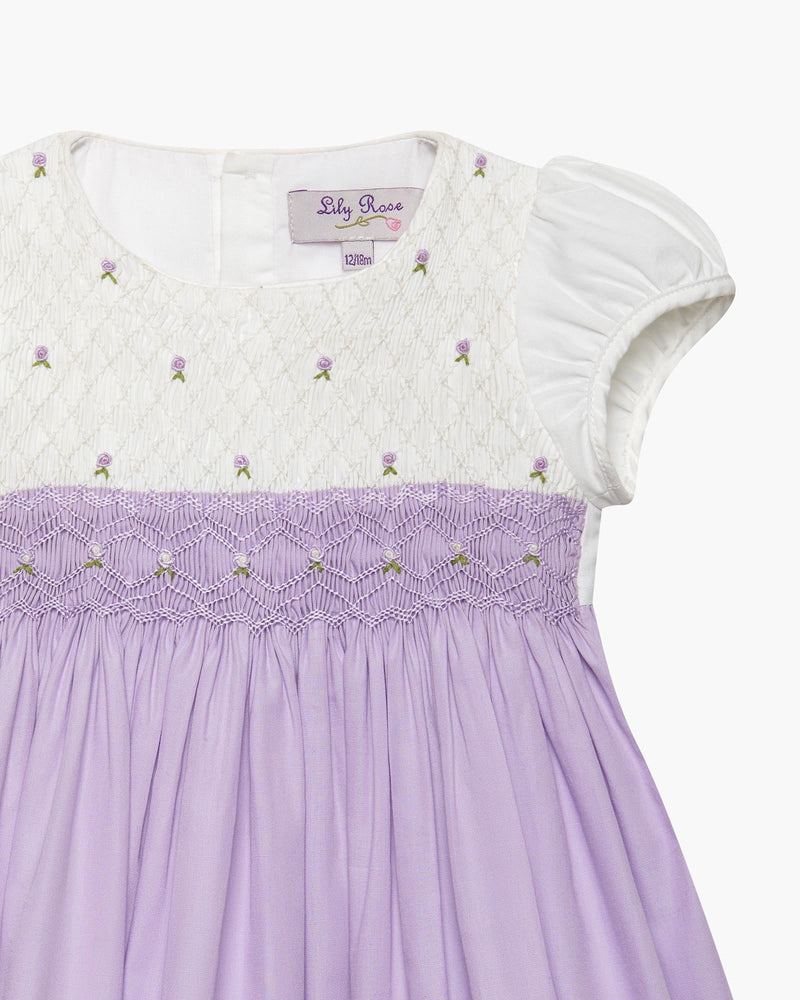 Lily Rose Dress Baby Rose Hand Smocked Dress in Lilac
