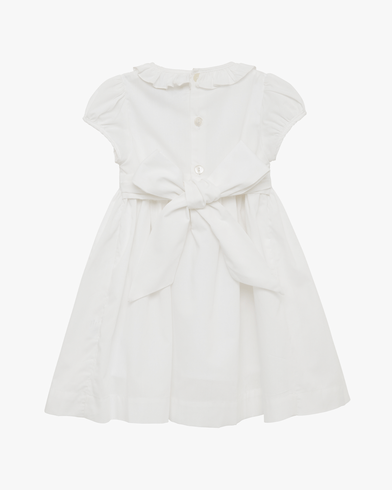 Lily Rose Dress Baby Willow Rose Hand Smocked Dress in White