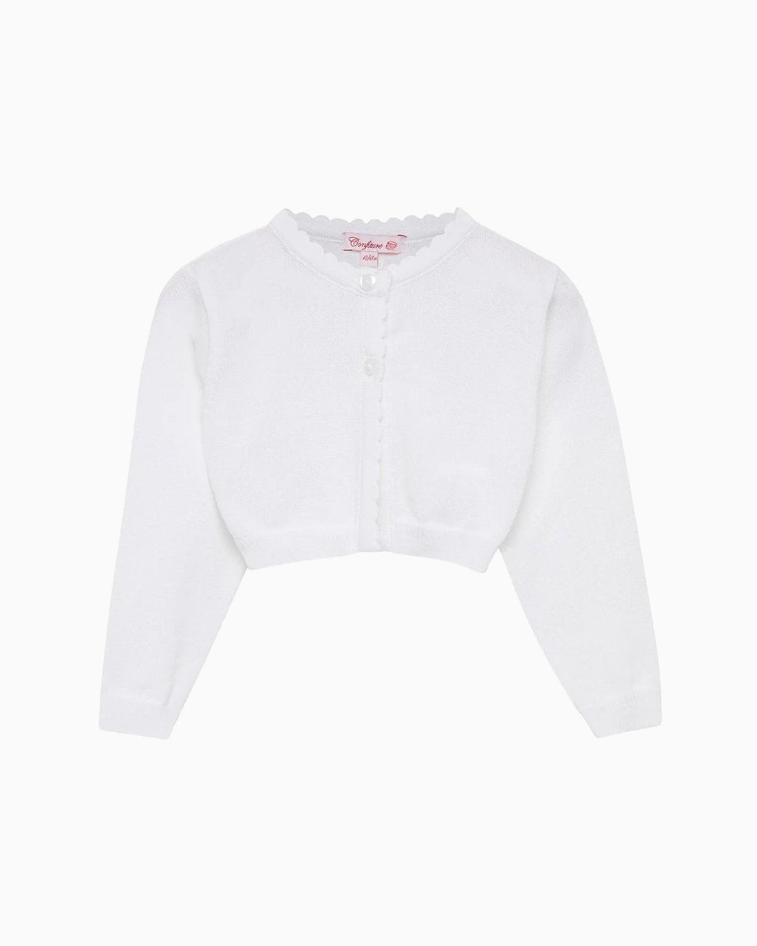 Confiture Cardigan Baby Sophie Cropped Cardigan in White