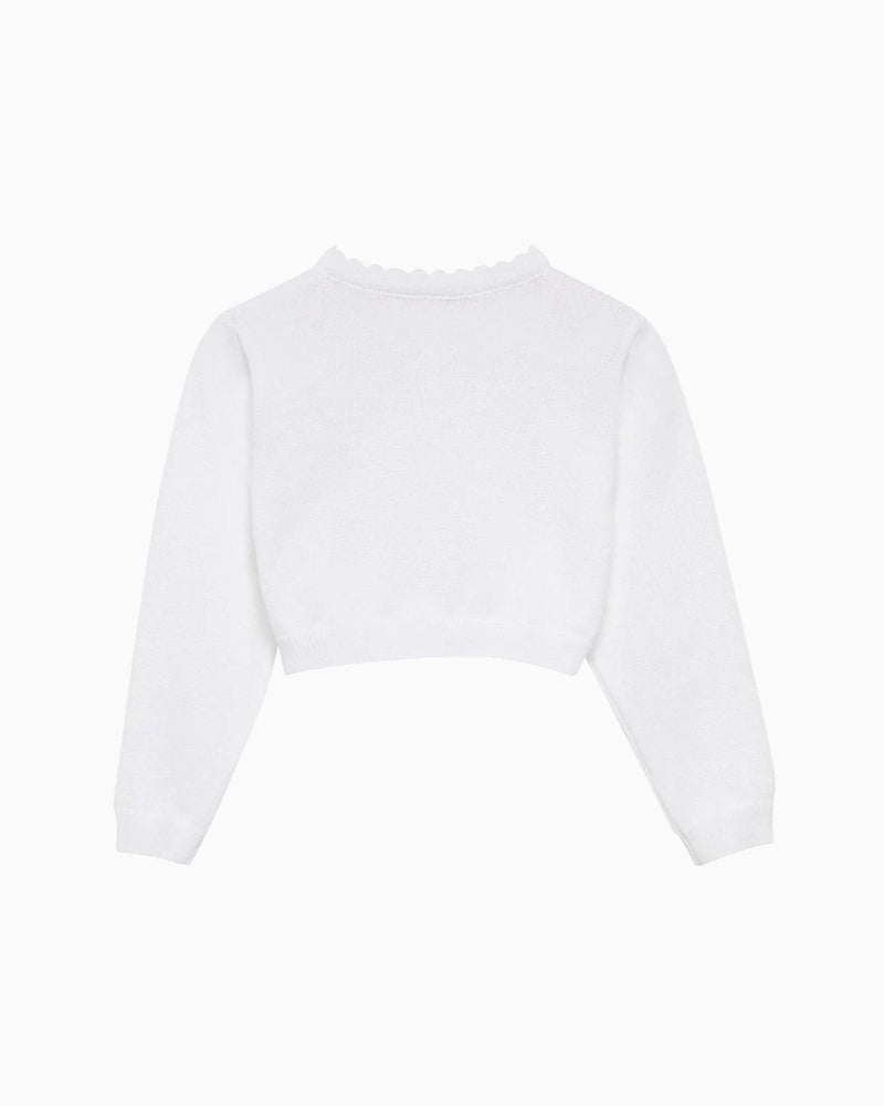 Confiture Cardigan Baby Sophie Cropped Cardigan in White