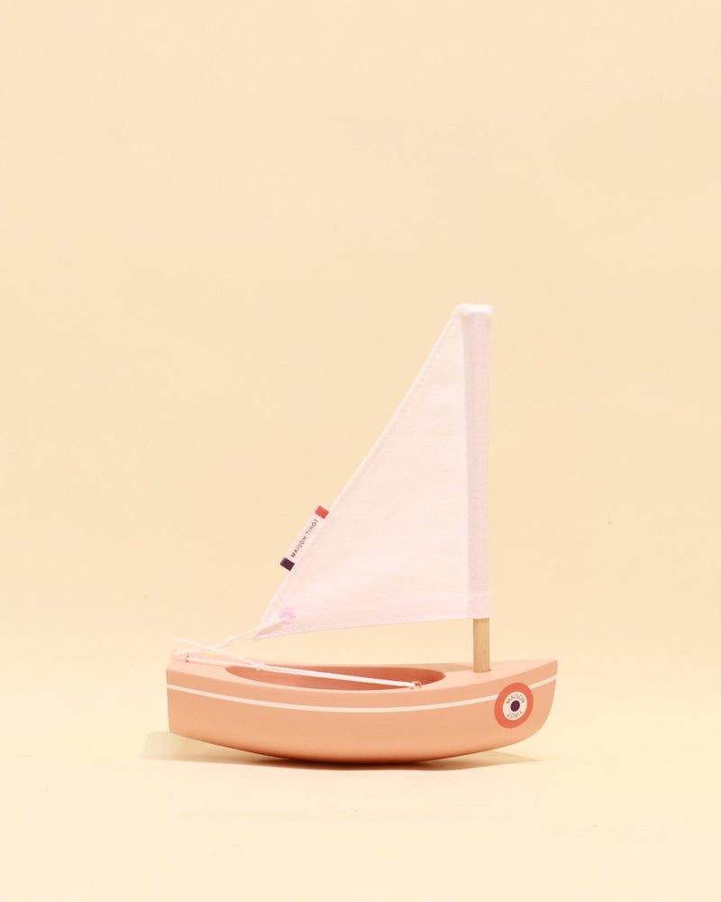 Maison Tirot Wooden Toys Maison Tirot Boat Le Bachi - Pink