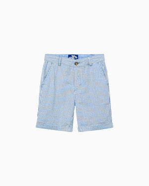 Thomas Brown Shorts Charlie Chino Shorts in Blue Stripe