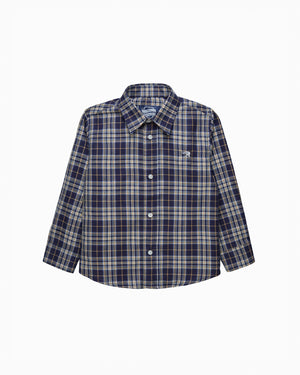 Chelsea Clothing Company Shirt Oliver Shirt in Navy/ Camel Check