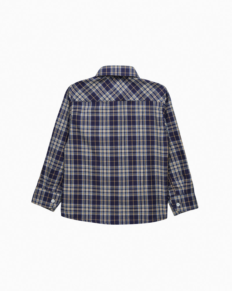 Chelsea Clothing Company Shirt Oliver Shirt in Navy/ Camel Check