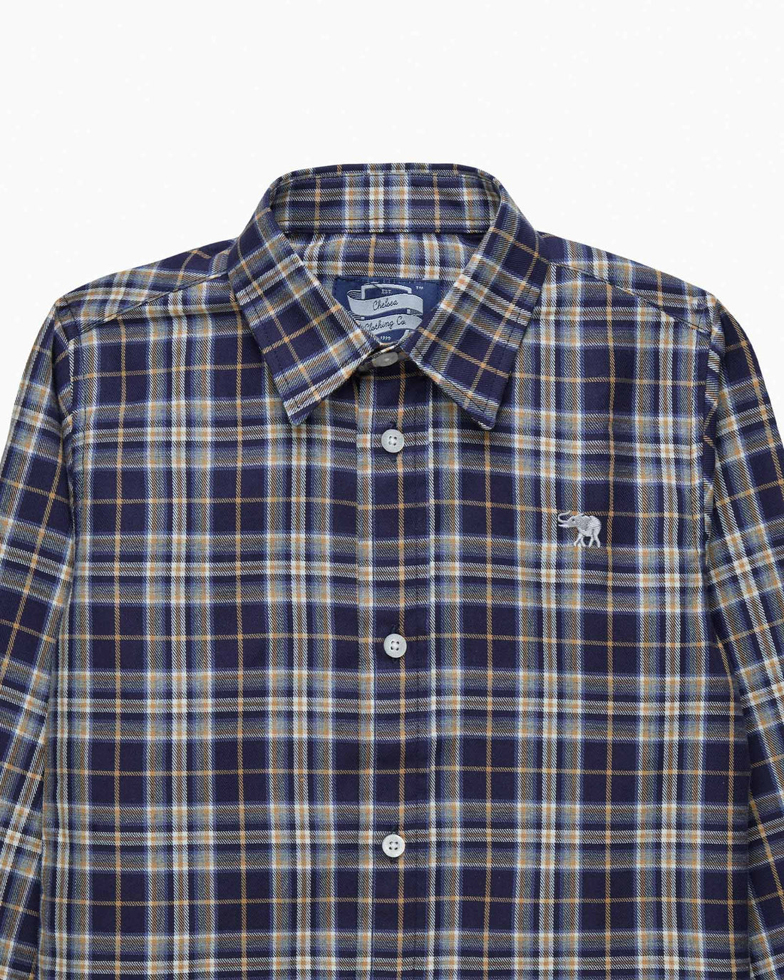 Chelsea Clothing Company Shirt Oliver Shirt in Navy/ Camel Check