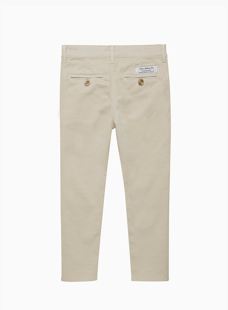 Chelsea Clothing Company Trousers Jack Chino Trousers in Stone