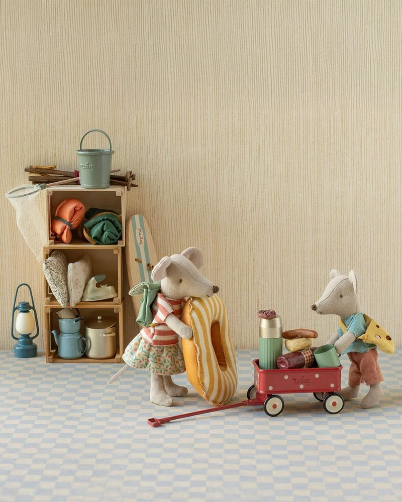 Maileg Toy Maileg Wagon Mouse Red