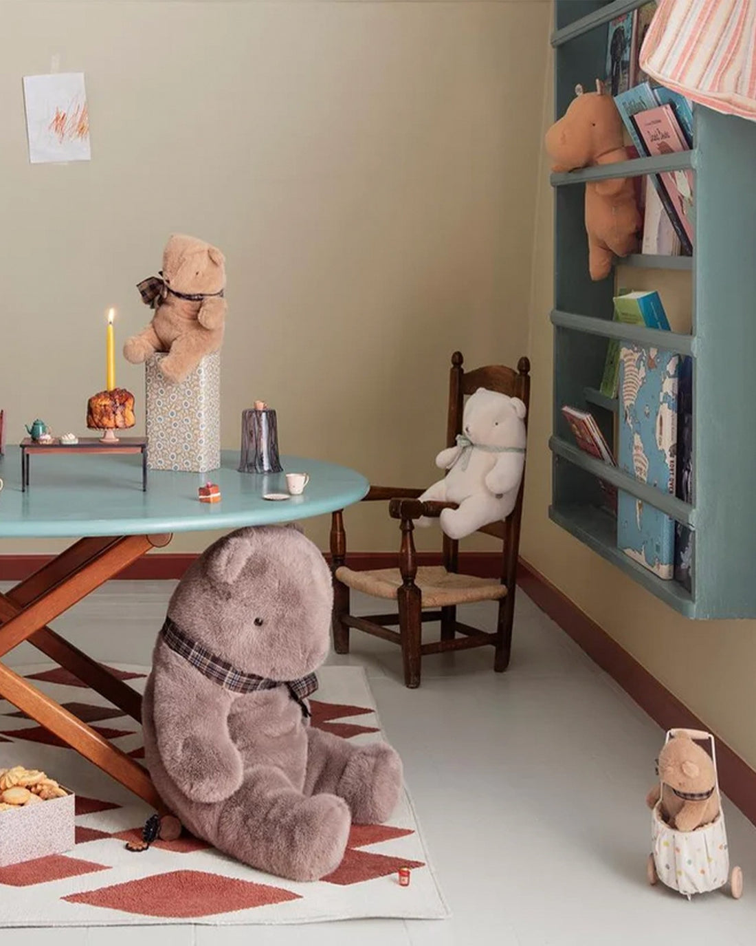 Maileg Soft Toys Maileg Teddy Bear Plush, Large - Dark Mushroom