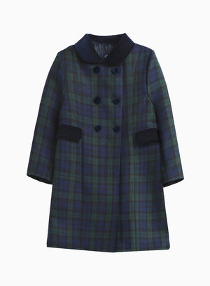 Classic Coat in Navy Tartan