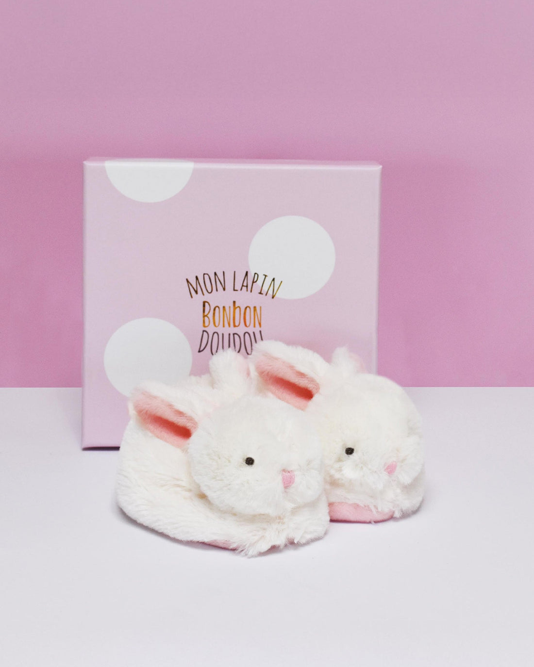 Doudou et Compagnie Booties Baby Bunny Booties in Pink