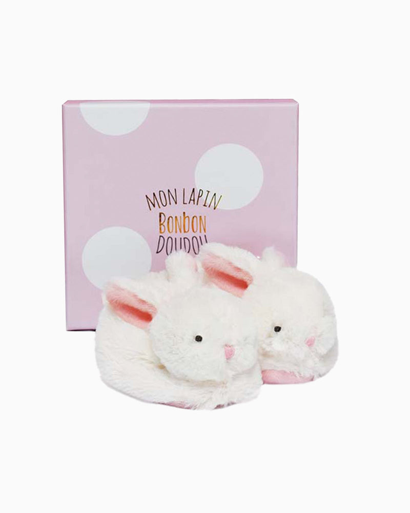 Doudou et Compagnie Booties Baby Bunny Booties in Pink