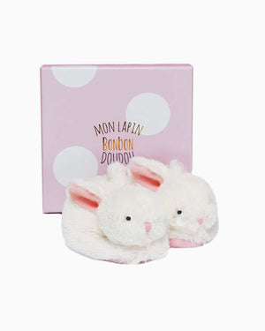 Doudou et Compagnie Booties Baby Bunny Booties in Pink