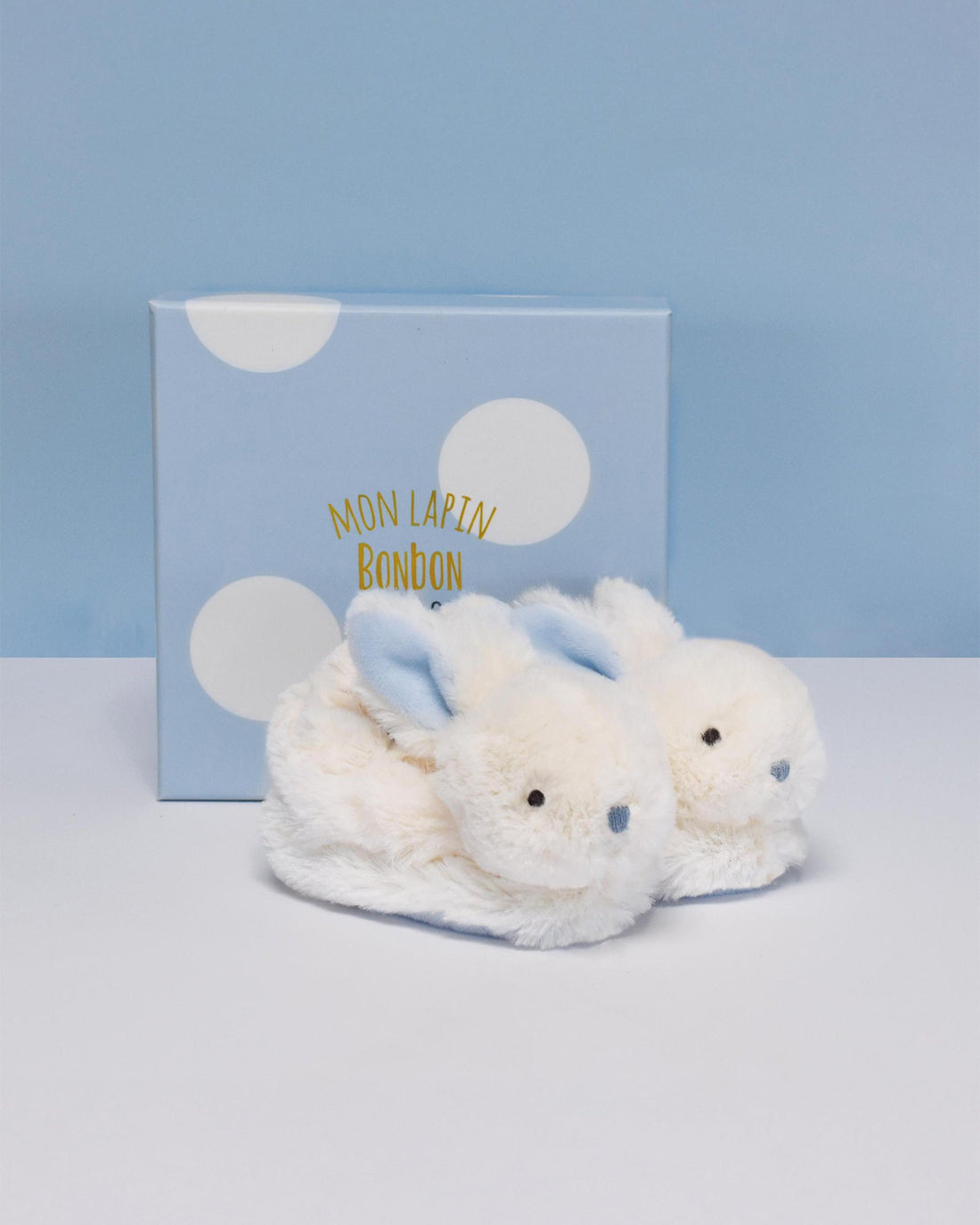 Doudou et Compagnie Booties Baby Bunny Booties in Blue