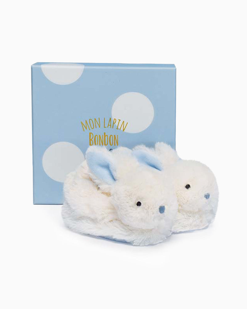 Doudou et Compagnie Booties Baby Bunny Booties in Blue