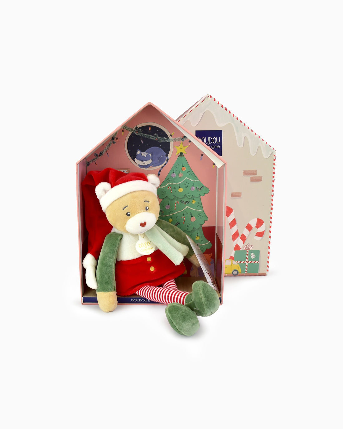 Doudou et Compagnie Soft Toys Elf  Cinammon Teddy in Box