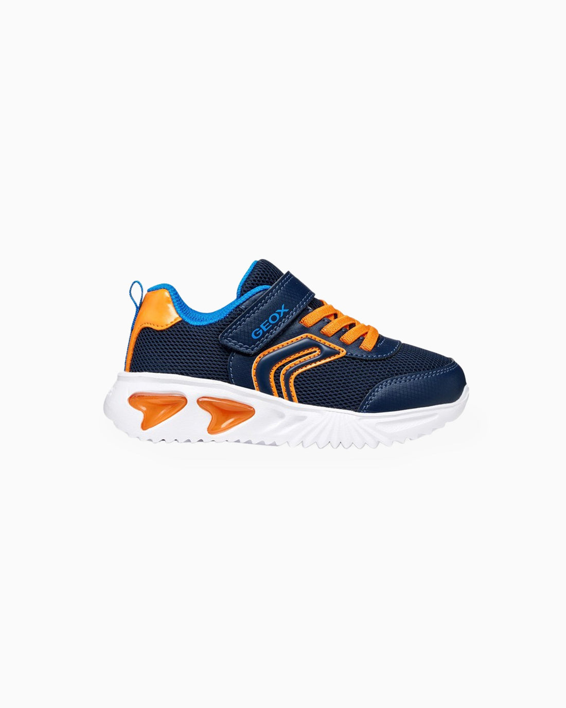 Geox Trainers Geox Assister Light Up Boys Trainers in Navy/Orange