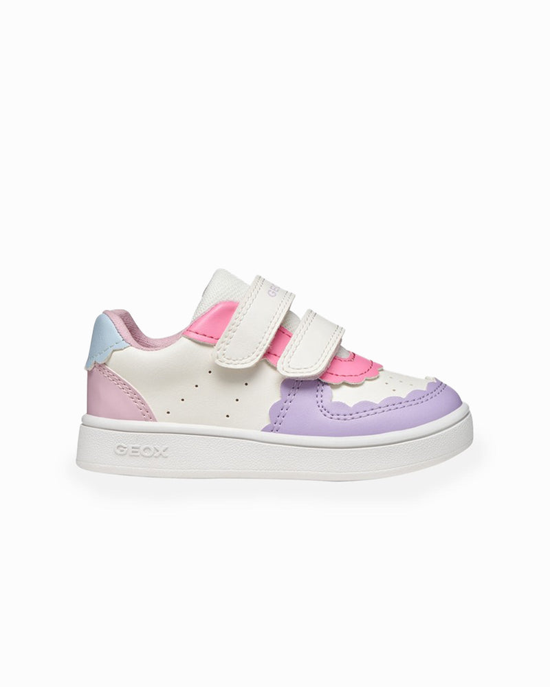 Geox Trainers Geox Eclyper Baby Girl Trainers in Optic White/Light Lilac