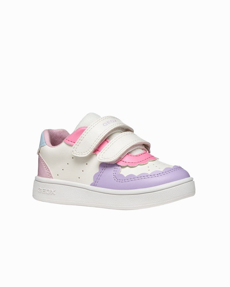 Geox Trainers Geox Eclyper Baby Girl Trainers in Optic White/Light Lilac