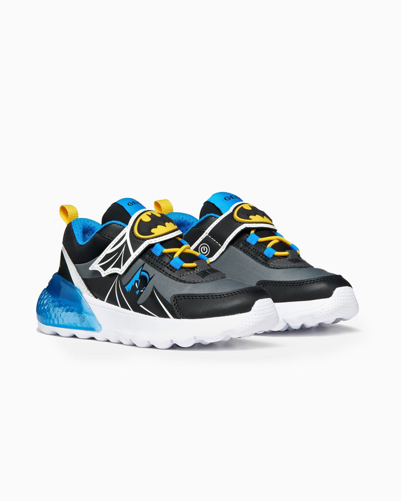 Geox Activart Illuminus Light Up Boys Trainers in Black/Sky