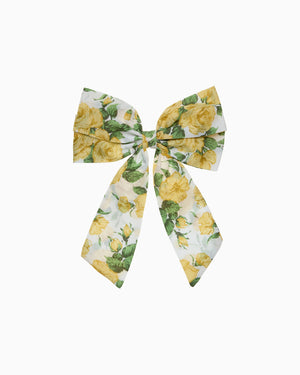 Lily Rose Clip Extra Large Bow Hair Clip in Yellow Carline
