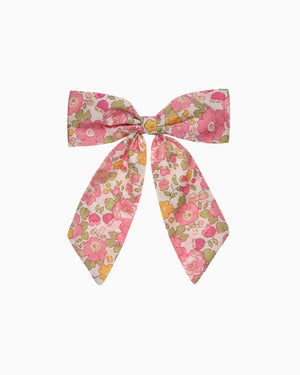 Lily Rose Clip Extra Large Bow Hair Clip in Peach Sparkle Betsy