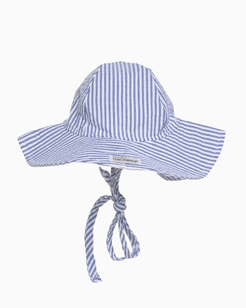 Flap Happy Sun Hat Flap Happy Floppy Hat in Blue Stripe