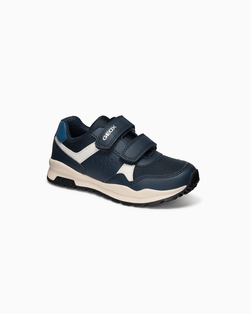Geox Trainers Geox Jr Pavel Trainers in Navy/White