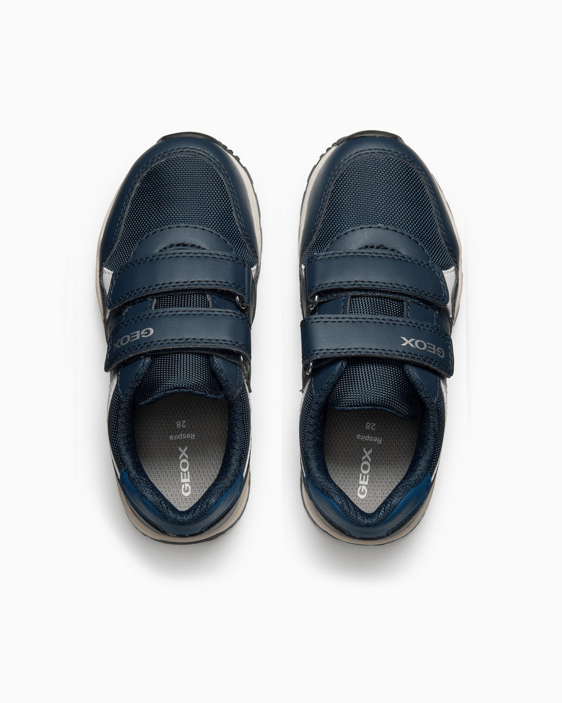 Geox Trainers Geox Jr Pavel Trainers in Navy/White