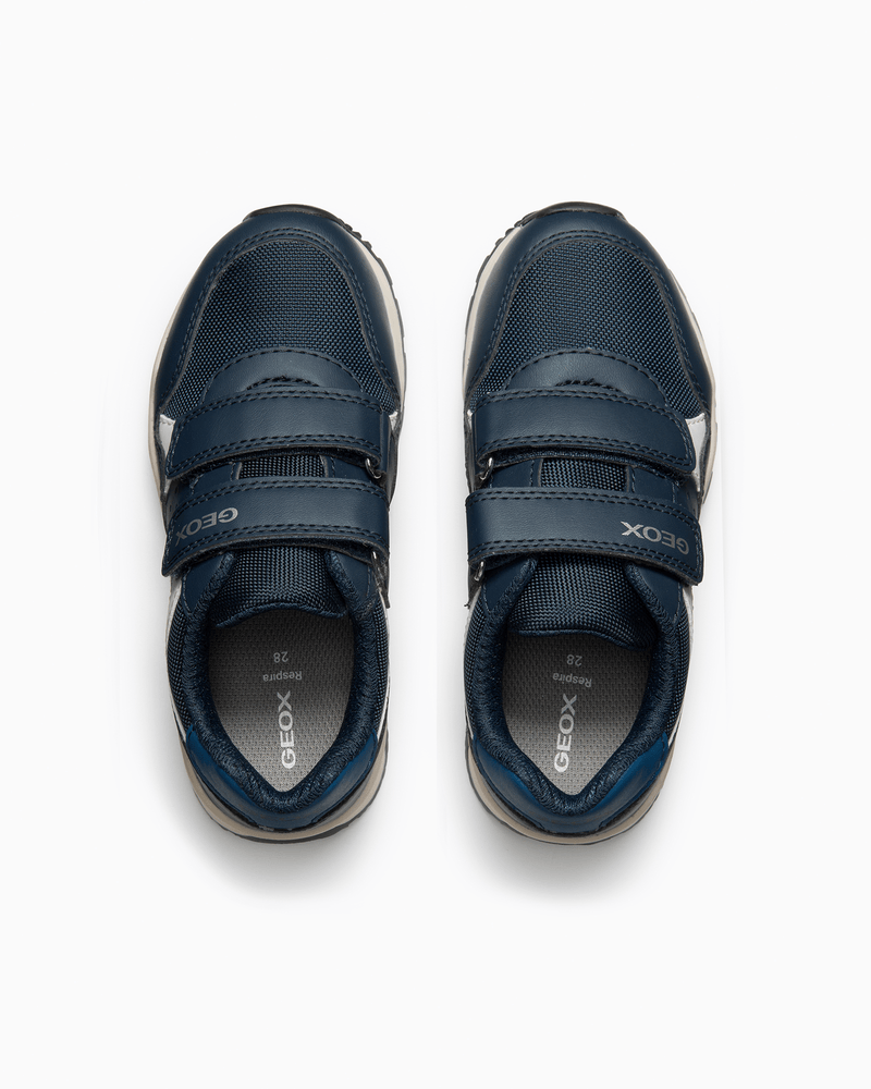 Geox Trainers Geox Jr Pavel Trainers in Navy/White