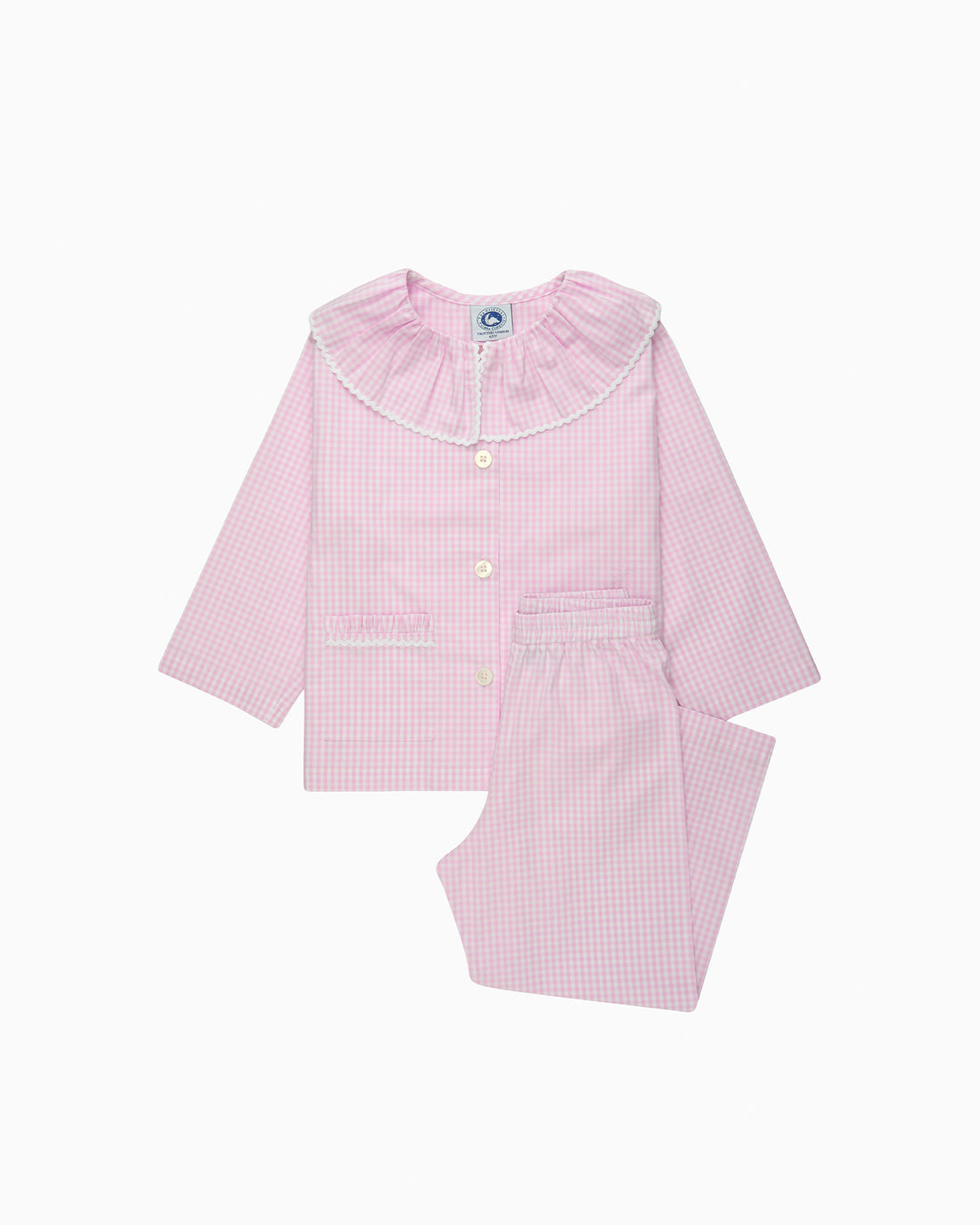 Original Pyjama Company Pyjamas Gingham Willow Collar Pyjamas