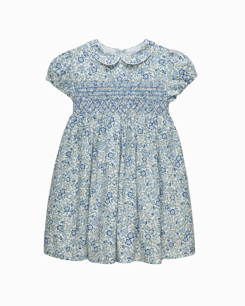 Confiture Dress Arabella Floral Smocked Dress in Blue