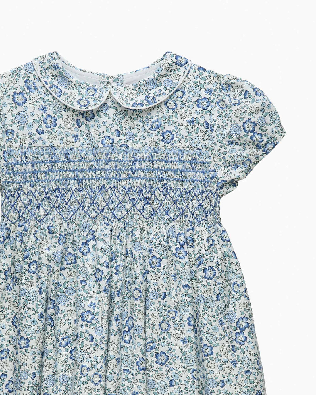 Confiture Dress Arabella Floral Smocked Dress in Blue