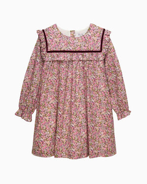 Lily Rose Dress Floral Ruffle Dress in Chive