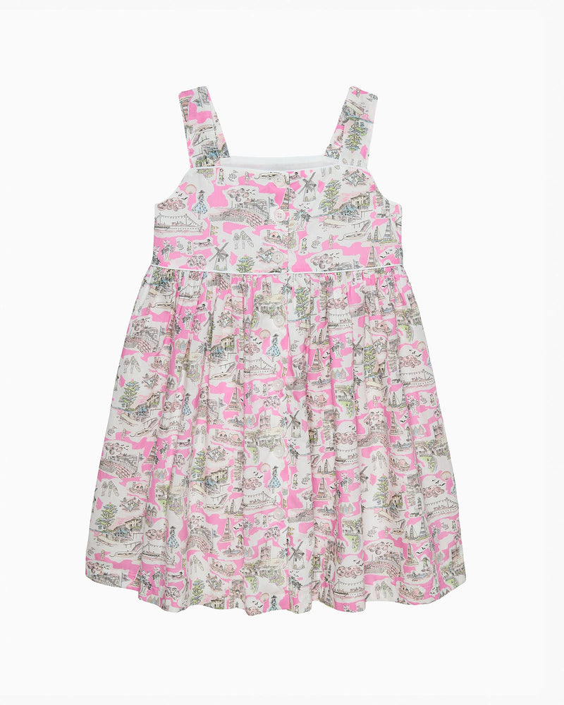 Lily Rose Dress Holiday Scenes Bow Sundress