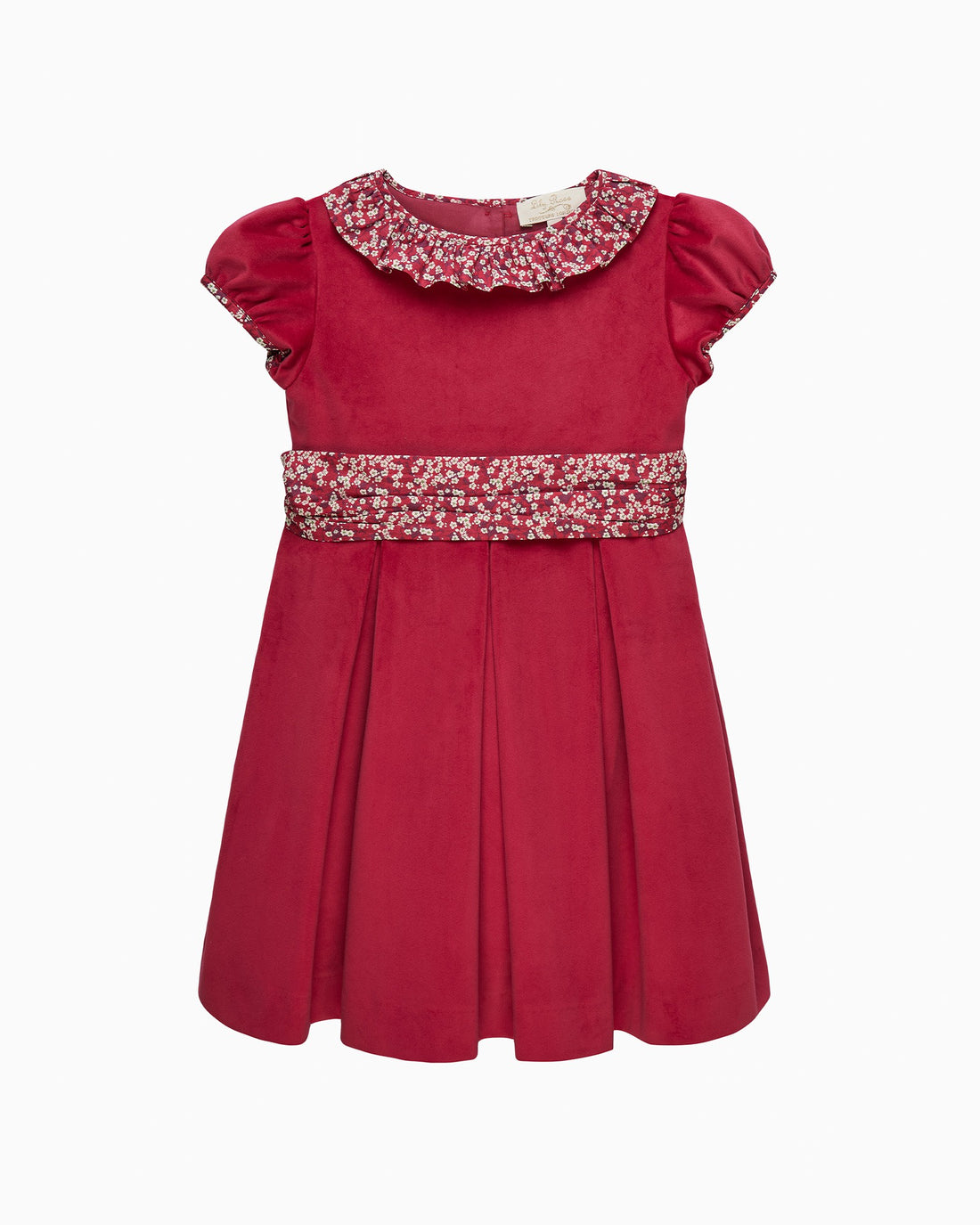 Lily Rose Gold Dress Velvet Party Dress in Red Misti Valeria