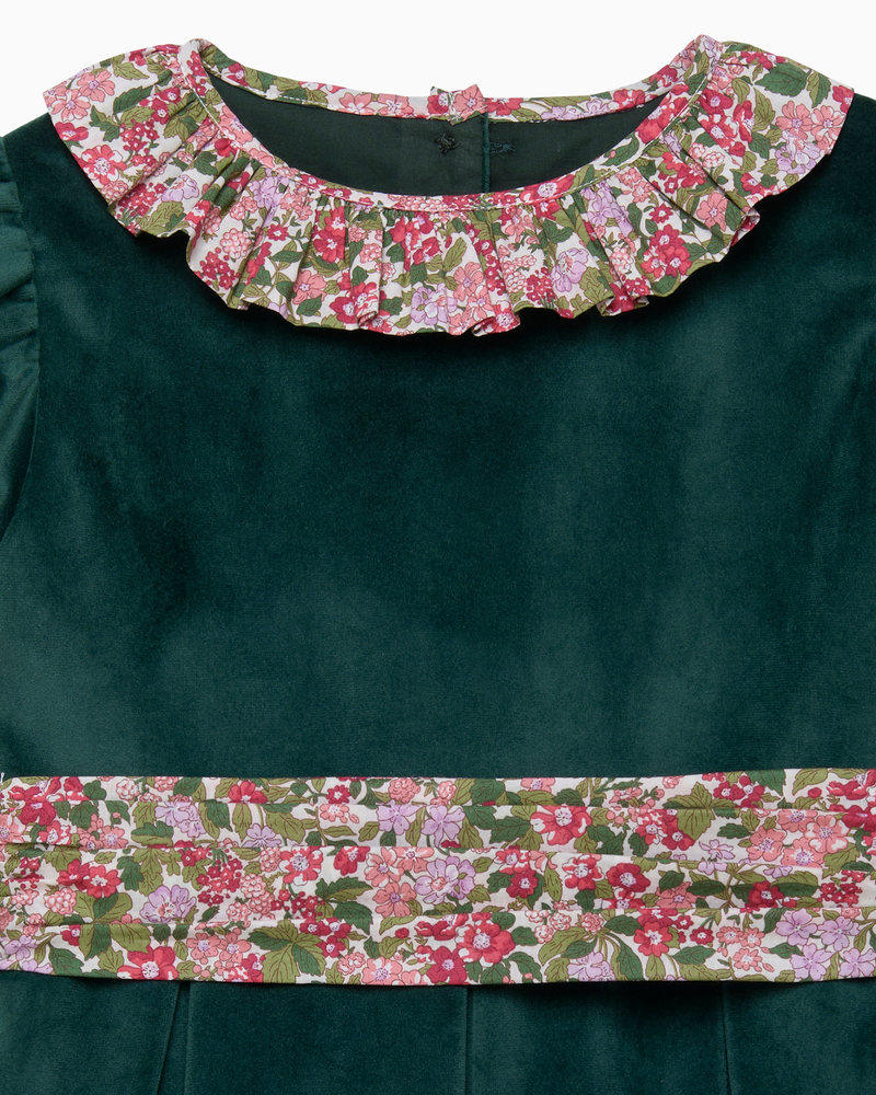 Lily Rose Gold Dress Velvet Party Dress in Red Hedgerow