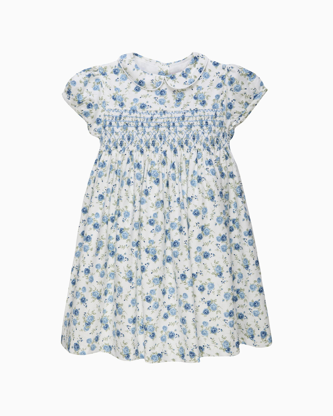 Confiture Dress Arabella Rose Floral Smocked Dress in Blue