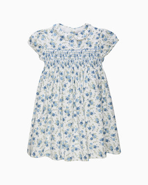 Confiture Dress Arabella Rose Floral Smocked Dress in Blue