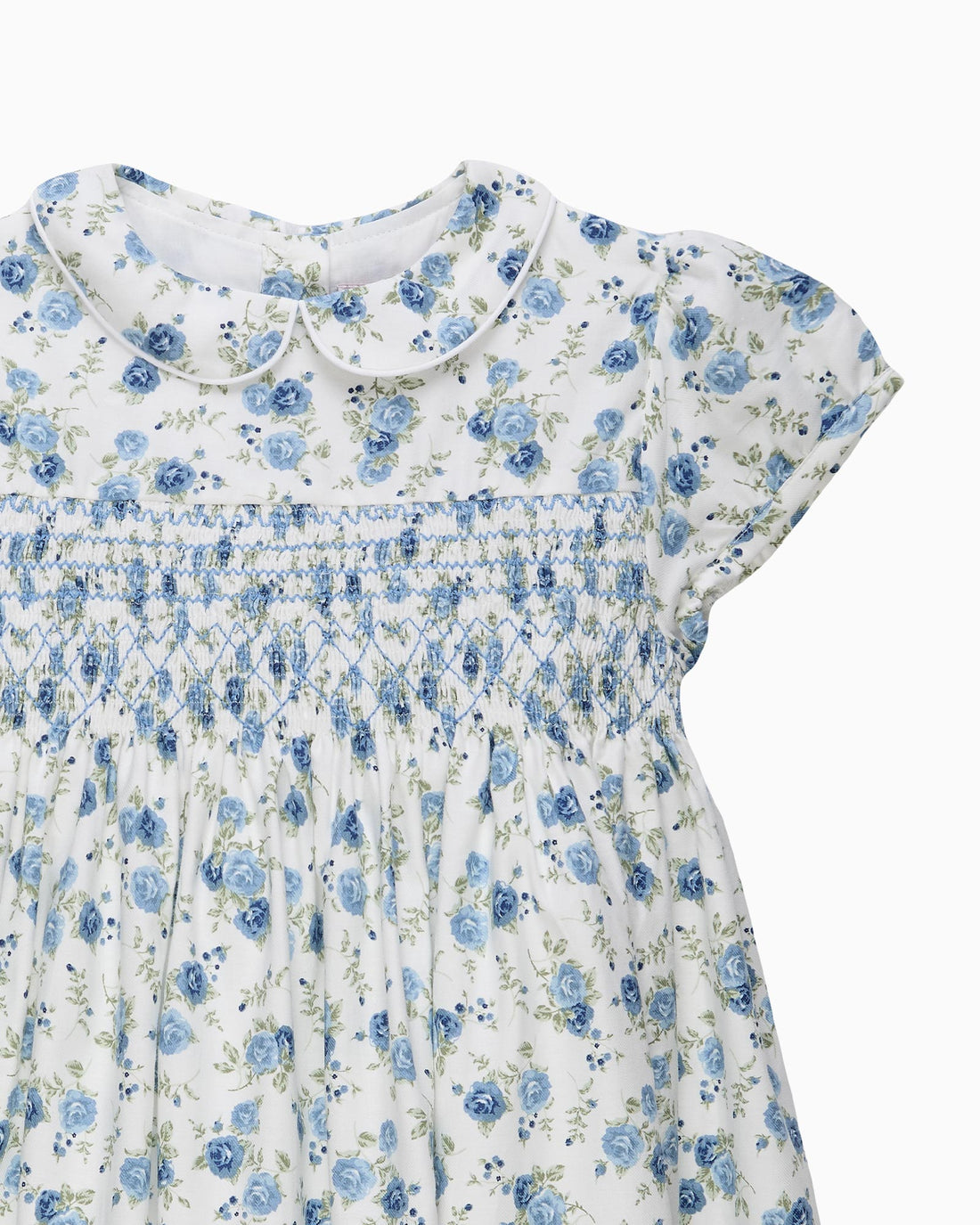 Confiture Dress Arabella Rose Floral Smocked Dress in Blue