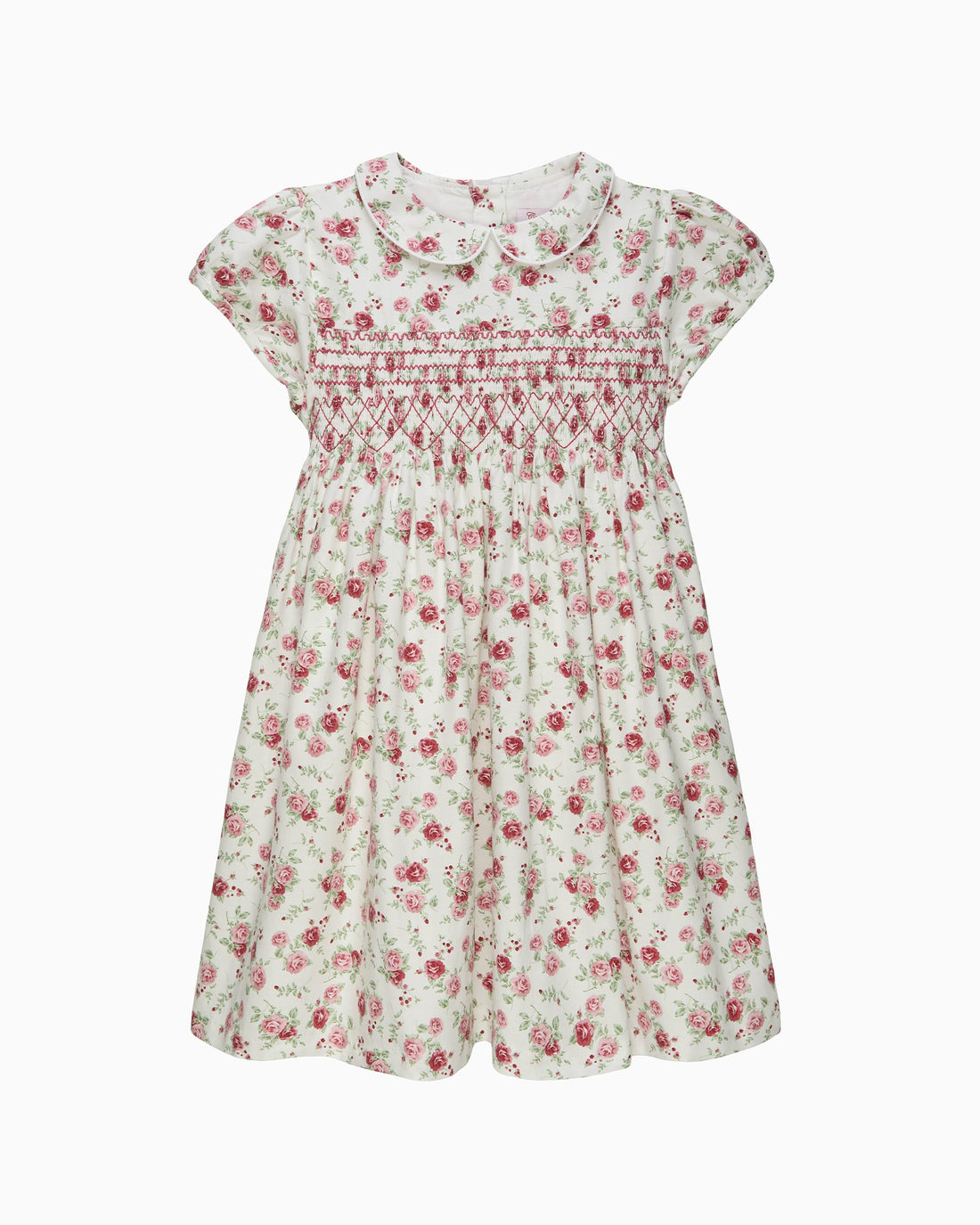 Confiture Dress Arabella Rose Floral Smocked Dress in Pink
