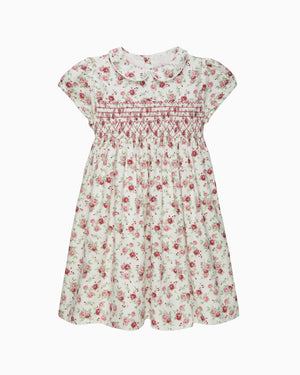 Confiture Dress Arabella Rose Floral Smocked Dress in Pink